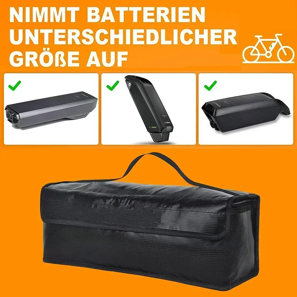 Hot Battery Portable Fireproof ExplosionProof Safety Storage Bag Fire Resistant For Hailong EBike LithiumBattery For 36V 48V Bat