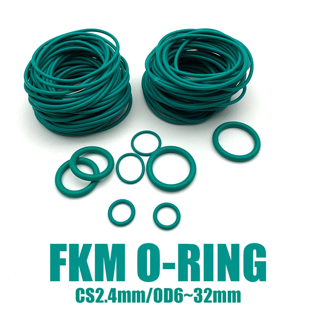 10PCS Green FKM Sealing O-ring Temperature Resistance -20 ℃~200 ℃ Automotive Engine/transmission Oil Circuit Sealing O-ring.
