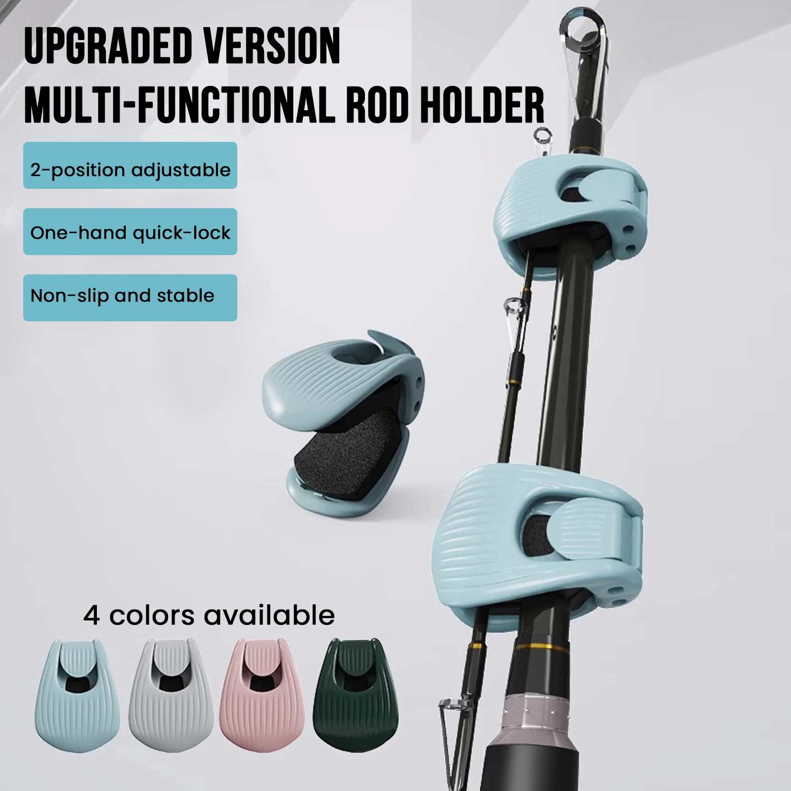 6Pcs Compact Fishing Rod Fixer Retaining Clip Fishing Rod Holder Fixer Clip for Various Sizes Fishing Pole