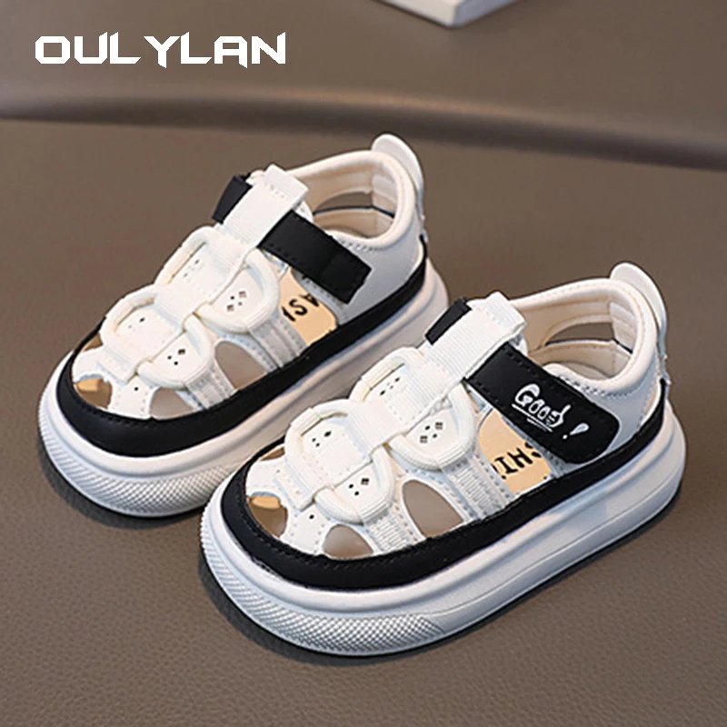 

24 Summer New Children's Sandals Korean Boys Shoes Kid's Trendy Casual Shoes Breathable Outdwear Sports Running Shoes Size 27-31