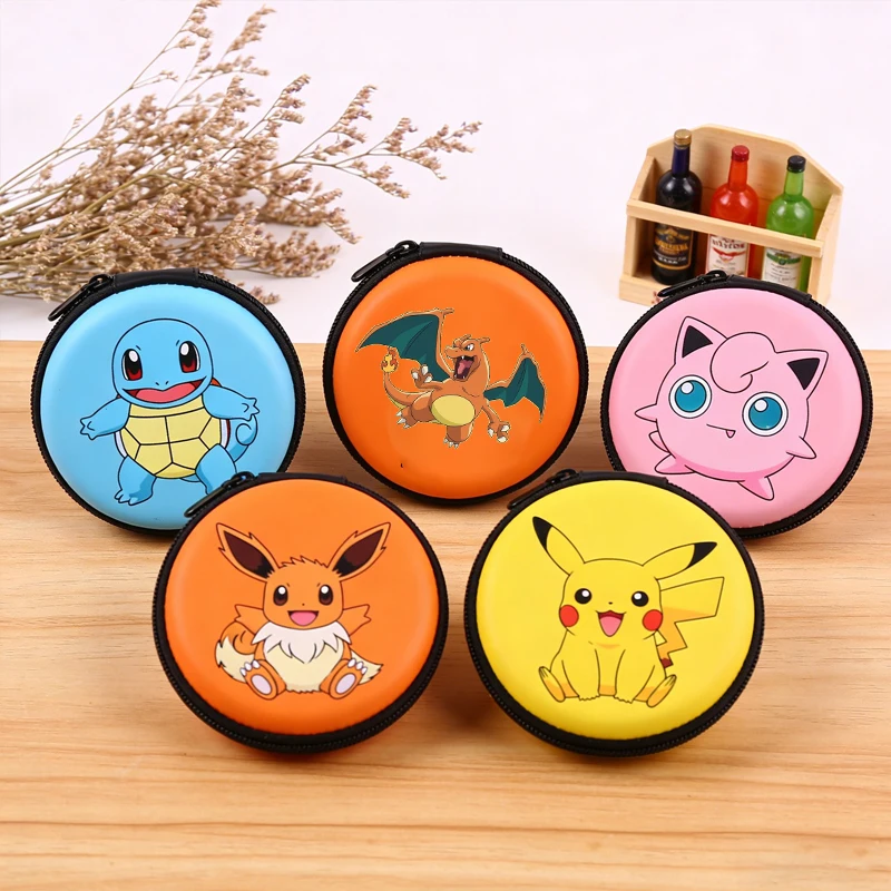 

Мини-кошелек для монет Pikachu Gengar, маленькая сумка для хранения наушников и кабелей, мини-кошелек для монет, детский милый кошелек, сумка для хранения, милая сумка