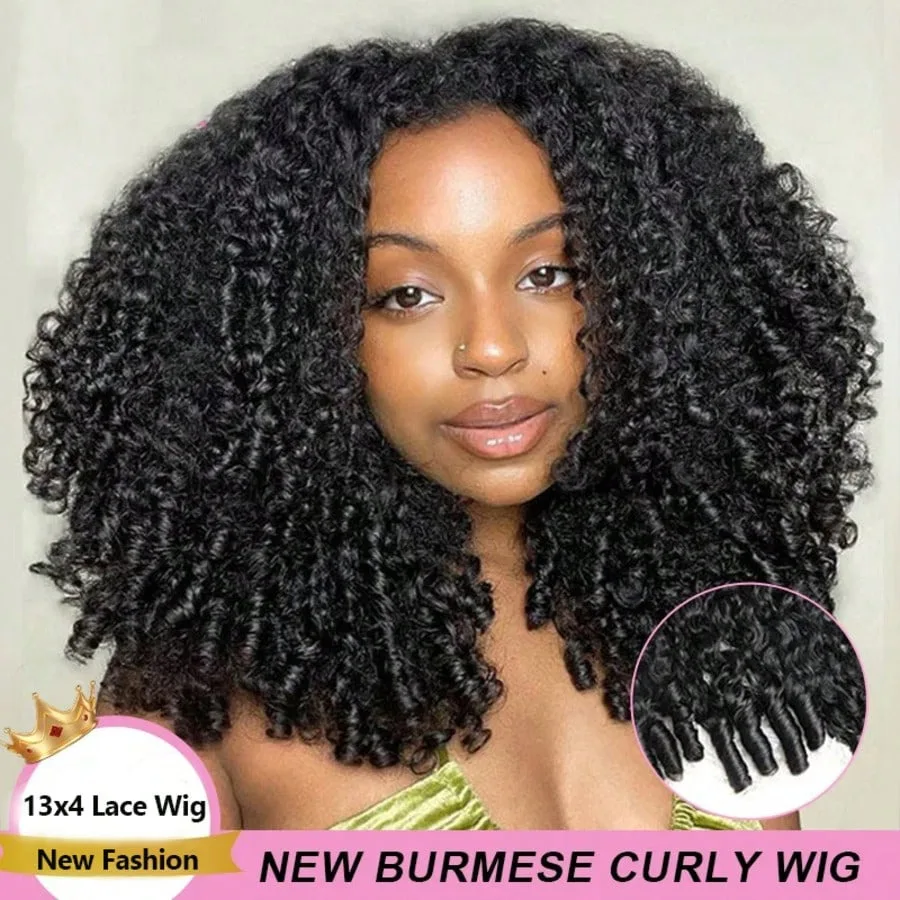 Perruque de cheveux humains bouclés birmans de 30 pouces, perruque frontale en dentelle HD 13x6, perruque frontale en dentelle 13x4 à ondulations profondes pour femmes, densité 220% pour femmes noires
