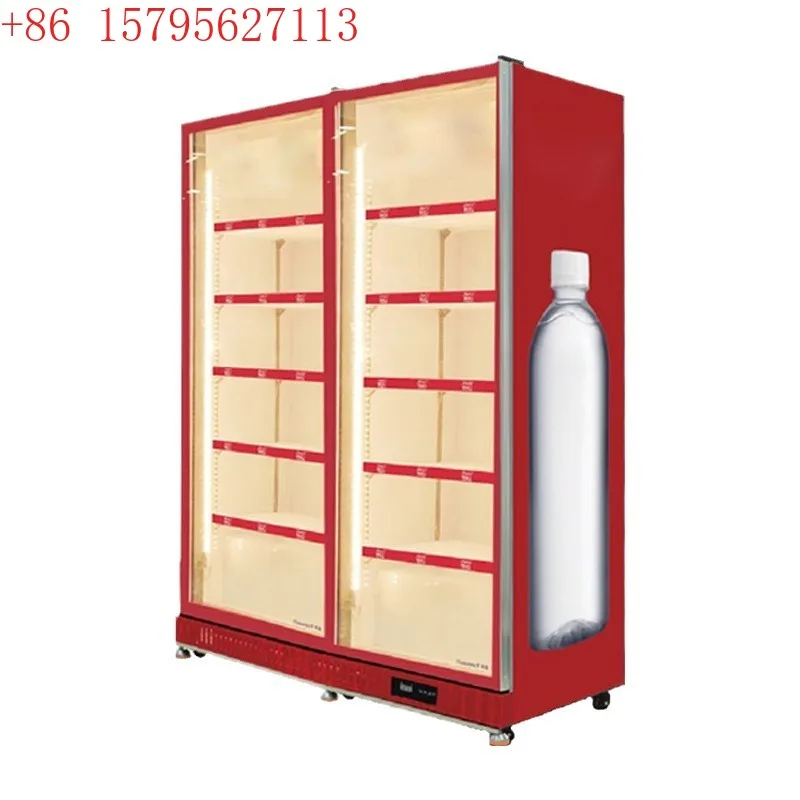 

Охлаждаемая витрина Коммерческий однодверный холодильник для супермаркетов с воздушным охлаждением и без морозов Холодильник для пива Красный шкаф для напитков