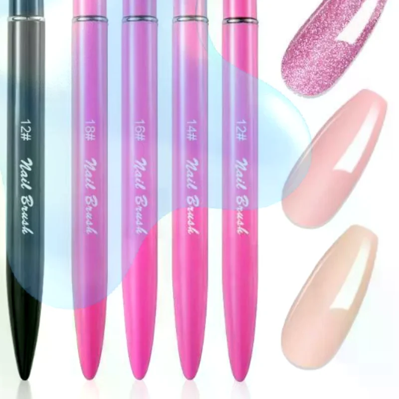 2Pcs 3 In 1 French Nail Brush Multi Function Brush Head Fine Nail Brush Suitable For Gel And Acrylic Nails Precise Cleaning