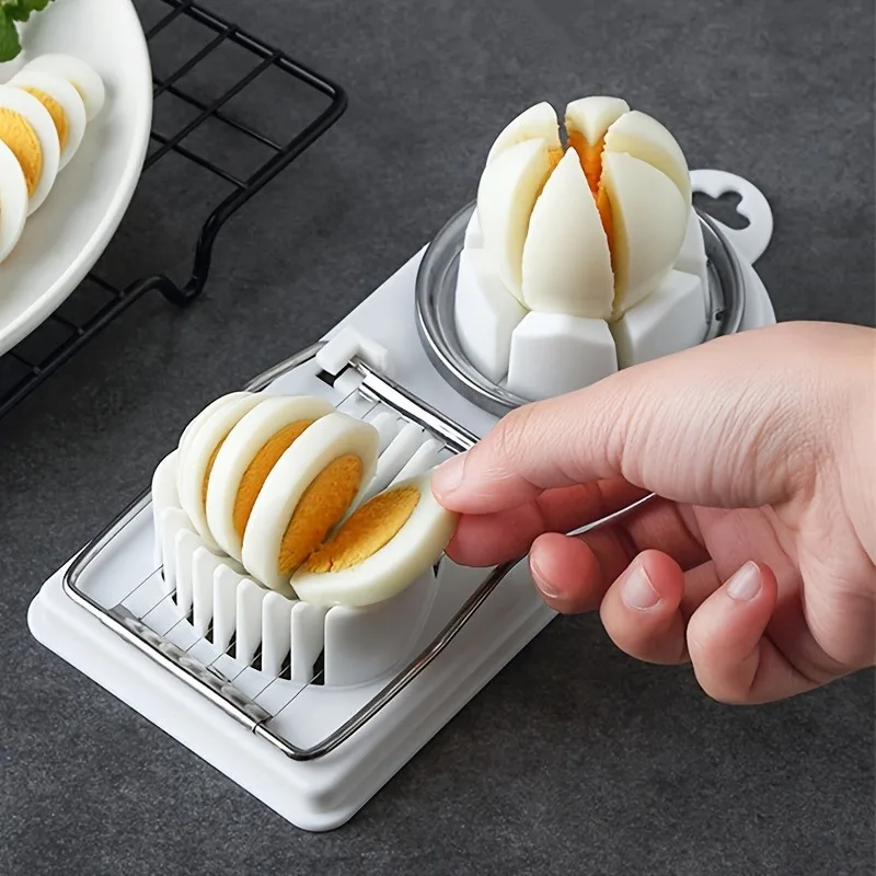 Home multifunctional egg slicer, boiled egg slicer, two-piece egg slicer/divider/egg slicer/vegetable slicer, kitchen small tool