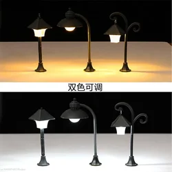 Miniatures Road Light Model Micro Landscape Bonsai Ornament Plastic Craft Home Garden Decor Street Lamp Figurine Streetlight