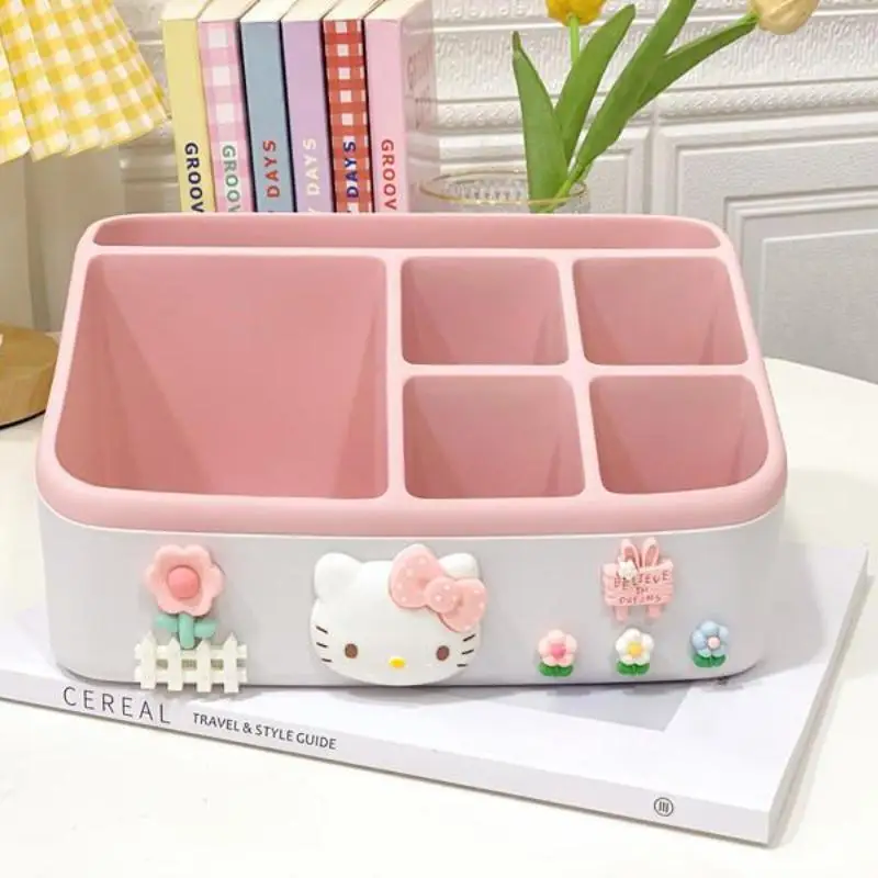 

Sanrios Hello Kitty Desktop Storage Casket Cartoon My Melody Anime Homeware Cute Kuromi Stationery Organizing Box Girl Gift