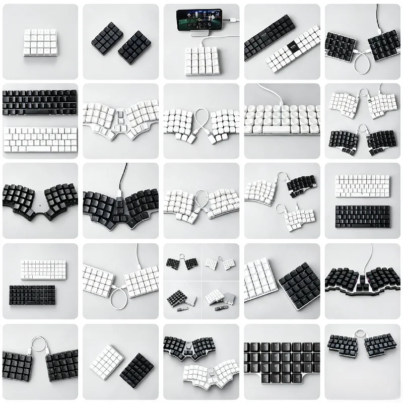 X.tip Preonic Planck 5x6 Wired Split Mechanical Keyboard Kit Aluminum Bottom Hot Pluggable All 1u Layout Orthogonal Keyboard Qmk