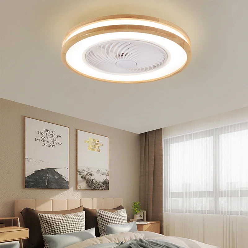 

LED Ceiling Fan Lamp Household Modern Simple Bedroom Restaurant Invisible Ceiling Fan Light Living Dining Table Room Decor