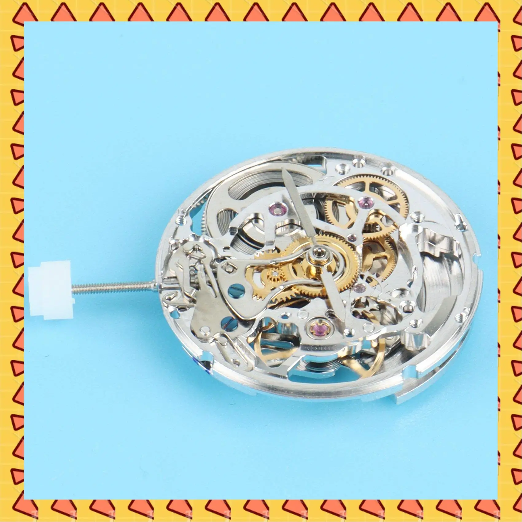 

A008 2824 Skeleton Movement Golden Skeleton Movement 2824 Movement Three-Pin No Calendar Watch Accessories