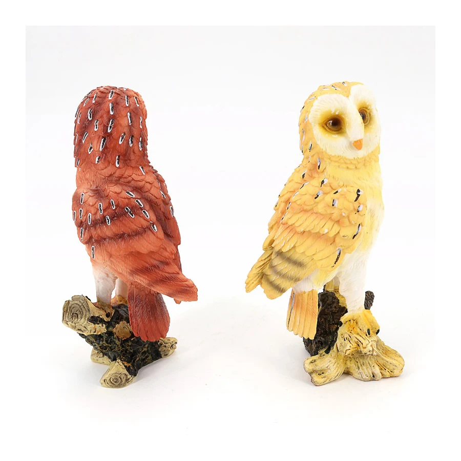 Realistic Snowy Owl Eagle Owl Barn Owl Plastic Model Figure Wildlife Hand Painted Figurine Educational Birds Play Toys