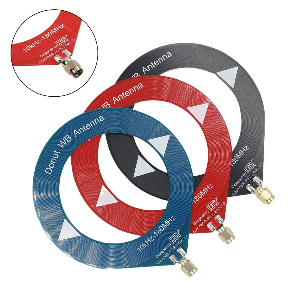 10kHz-180MHz Mini Loop BB Antenna Full Frequency Coverage 3-color Portable Circular Donut Antenna Supports Shortwave/mid Wave