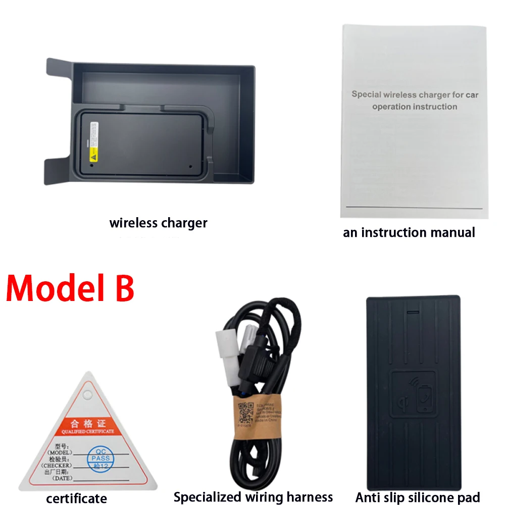 for Lexus NX AZ10 NX200 NX200t NX300 NX300h 2014-2021 Armrest Storage Wireless Mobile Phone Charger QI 18W Magsafe Fast Charging