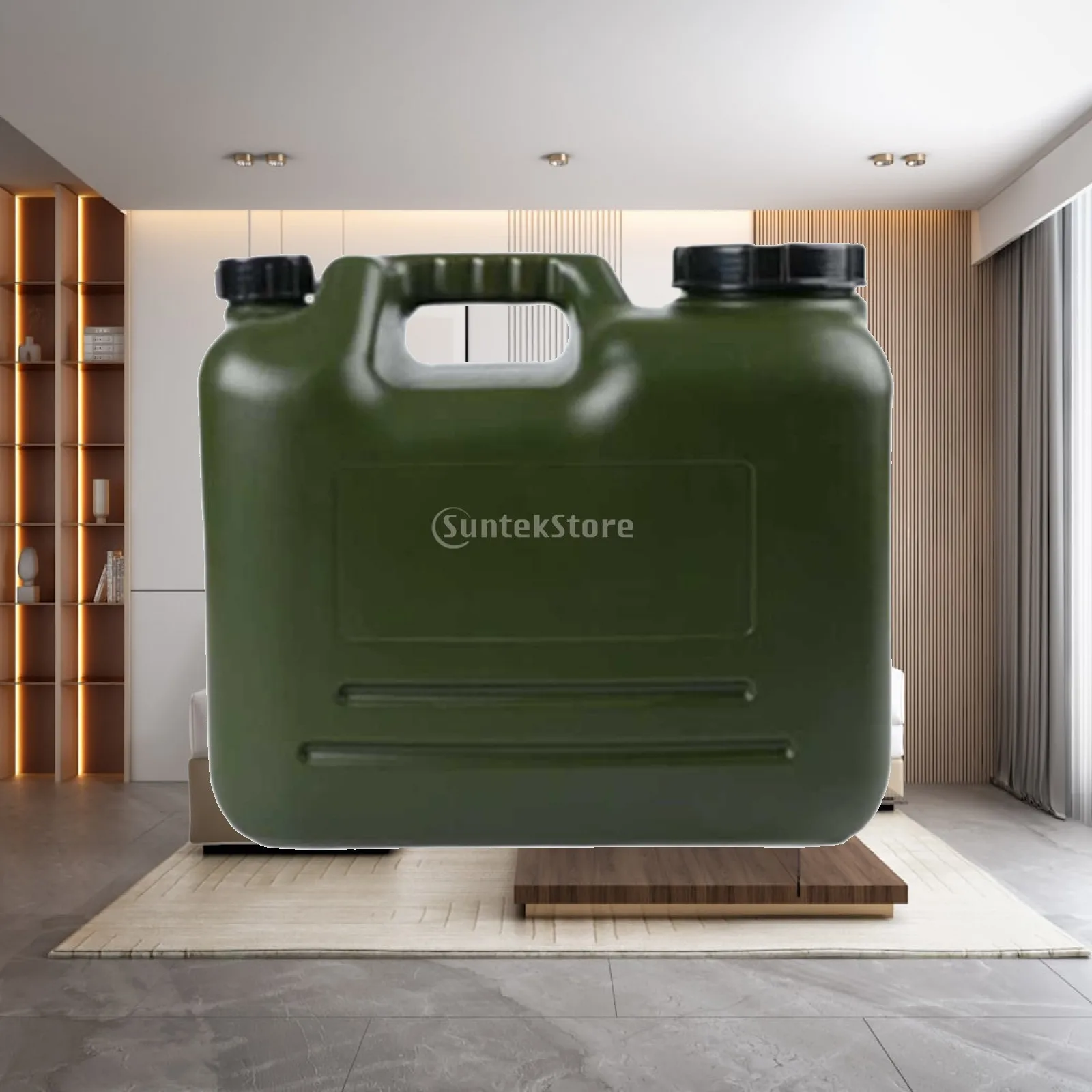 Portable Water Storage Container HDPE Rectangular Liquid Tank with Handle for Camping Trail Emergency Preparedness