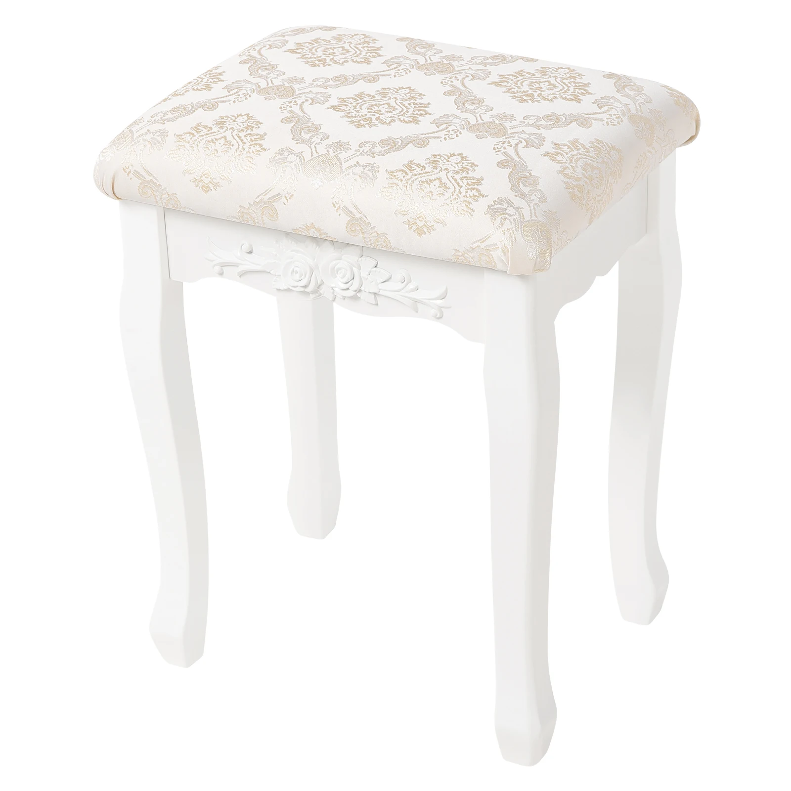 1PC Lovely Bedroom Padded Dressing Table Stool 40x30x50cm Smooth Shiny Vanity Dresser Stool Home Bedroom