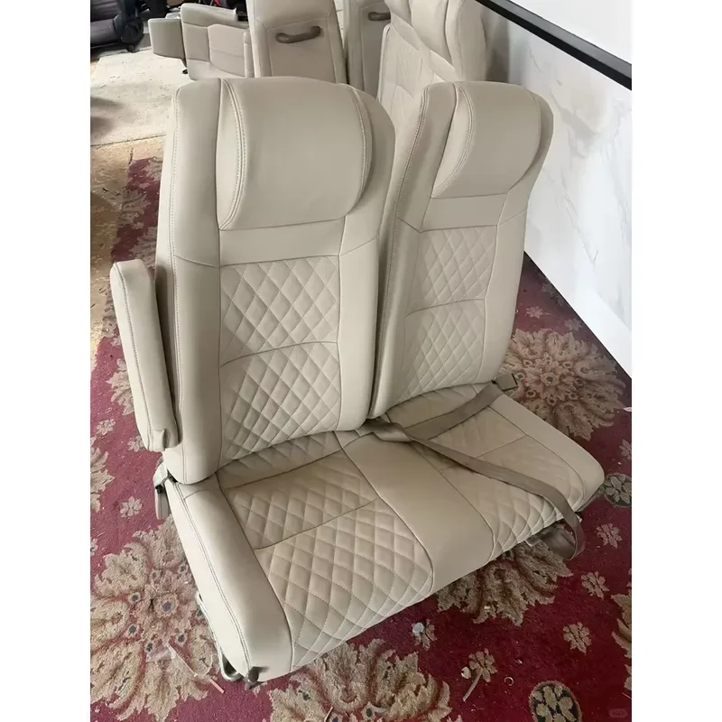 Luxury Double Passenger Car Seat Custom Fabric Leather Recumbable Vehicle Seating for Transportation Shuttle Bus Factory
