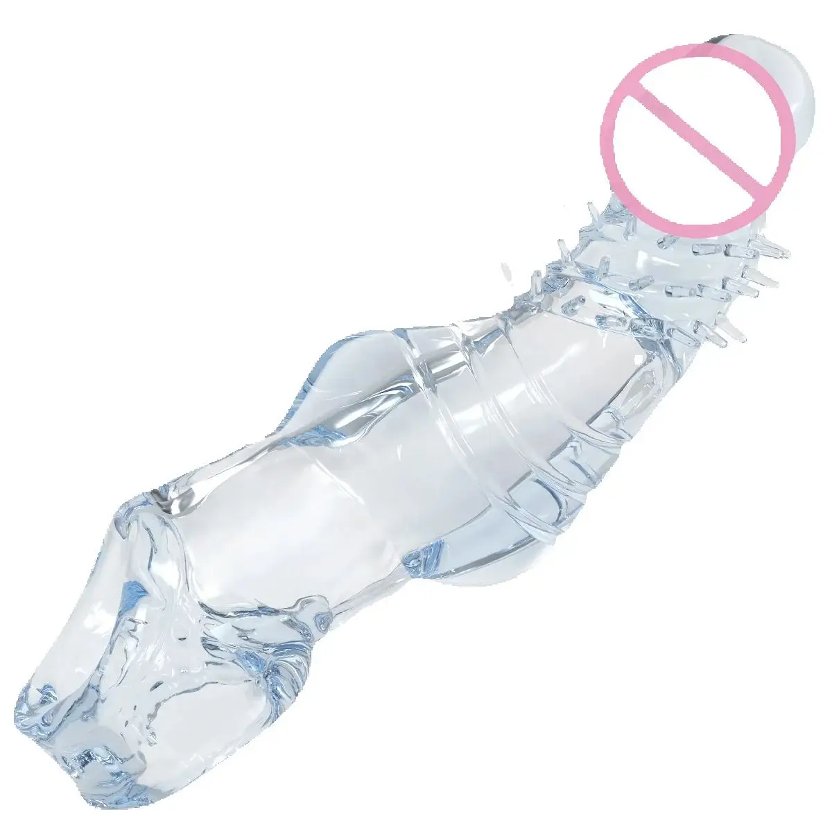 Soft 18.6CM Huge Penis Enlargemen Extender Condoms Realistic Penis Extension Sleeve Reusable Condom Cock Ring Sex Toys For Men