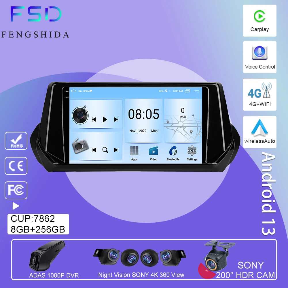 

Android 13 For Peugeot 2008 II 2 2019 - 2021 Car Radio Multimedia Video Player Navigation GPS Android 4G WIFI No 2din 2 din DVD