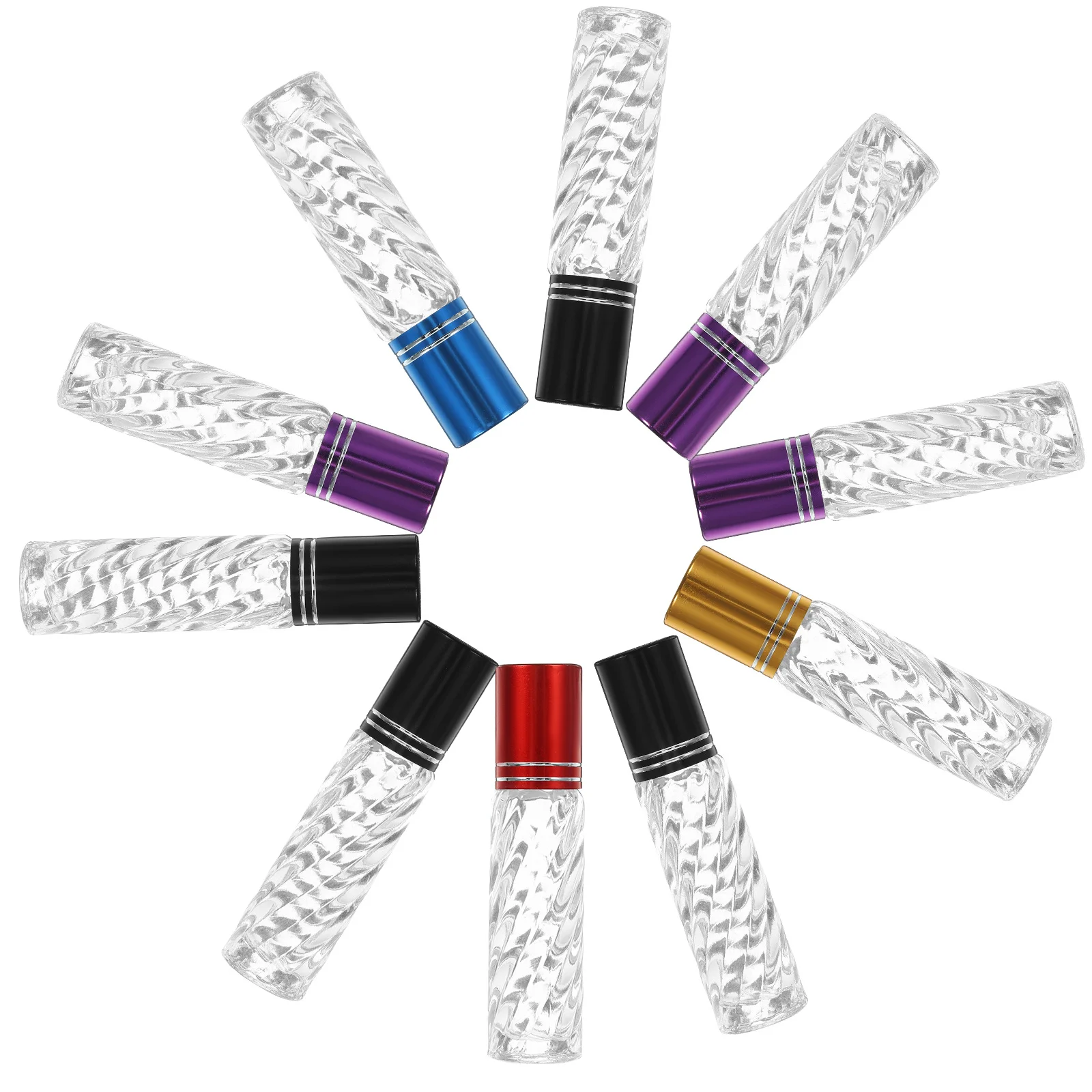 

10 Pcs Bottles Essential Oil Roller Roll-on for Oils Refillable Rollerball Container