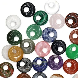 Natural Stone Green Aventurine Agate Amethyst Opal Large Hole Beads DIY for Making Jewelry Accessories Gift 18mm Hole 5.5mm