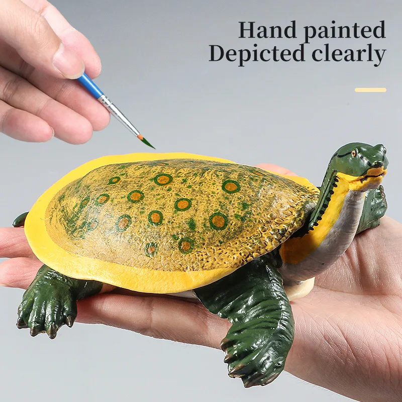 تمثال نموذج سلحفاة بحرية من الجلد - الحياة البحرية مقلد على شكل حيوان صلب من مادة PVC هدية لعبة تعليمية للأطفال #4