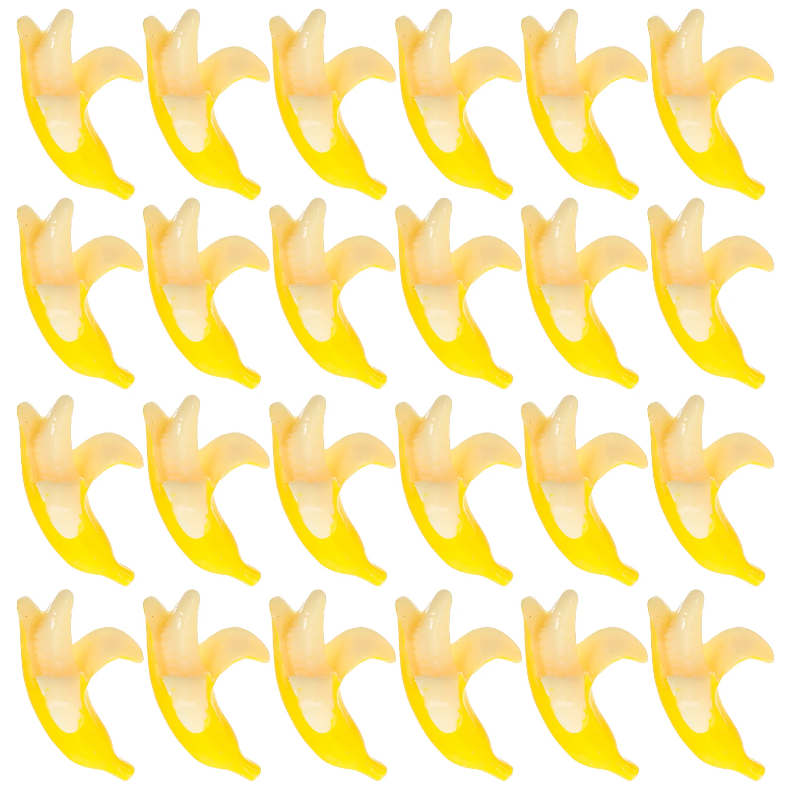 

100Pcs Lifelike Artificial Banana Decorations Realistic Mini Fruits for Dollhouse Party Setup Simulation Props Tiny Desktop