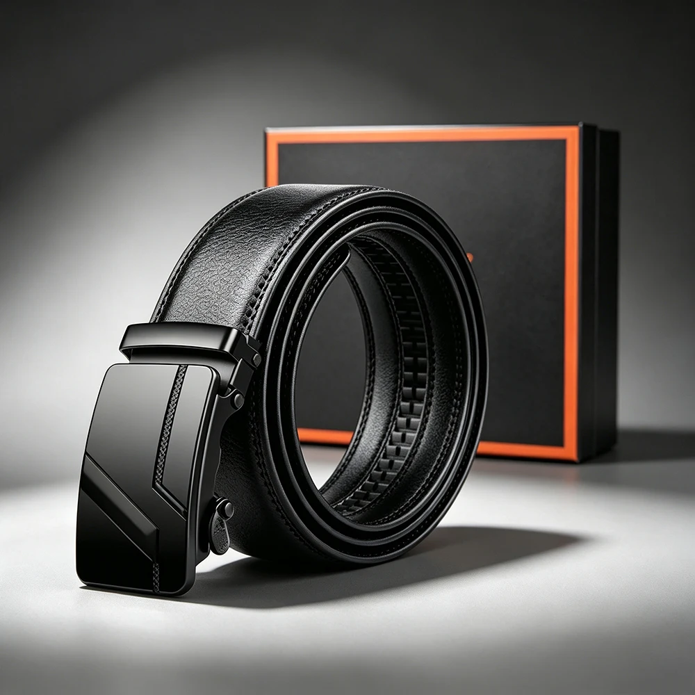 2pcs Fashion Retro Belt Gift Box Set High Quality Men's Business Casual Belt Trendy Men's Birthday Holiday Gift Wholesale