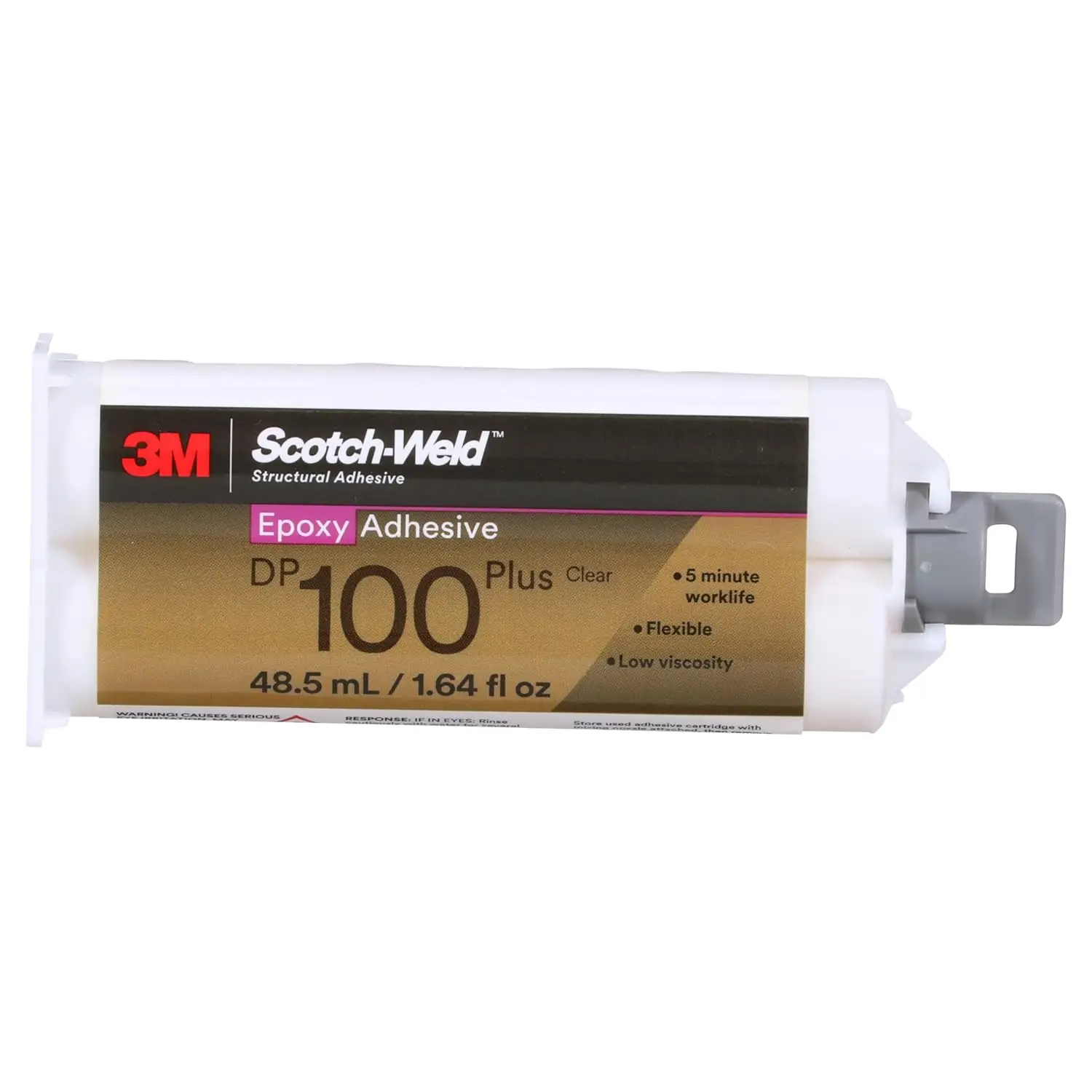 لاصق إيبوكسي سكوتش ويلد DP100 بلس، شفاف، درجة احترافية، التعامل السريع والعلاج، 48.5 مل (1.64 أونصة سائلة) Duo-Pak