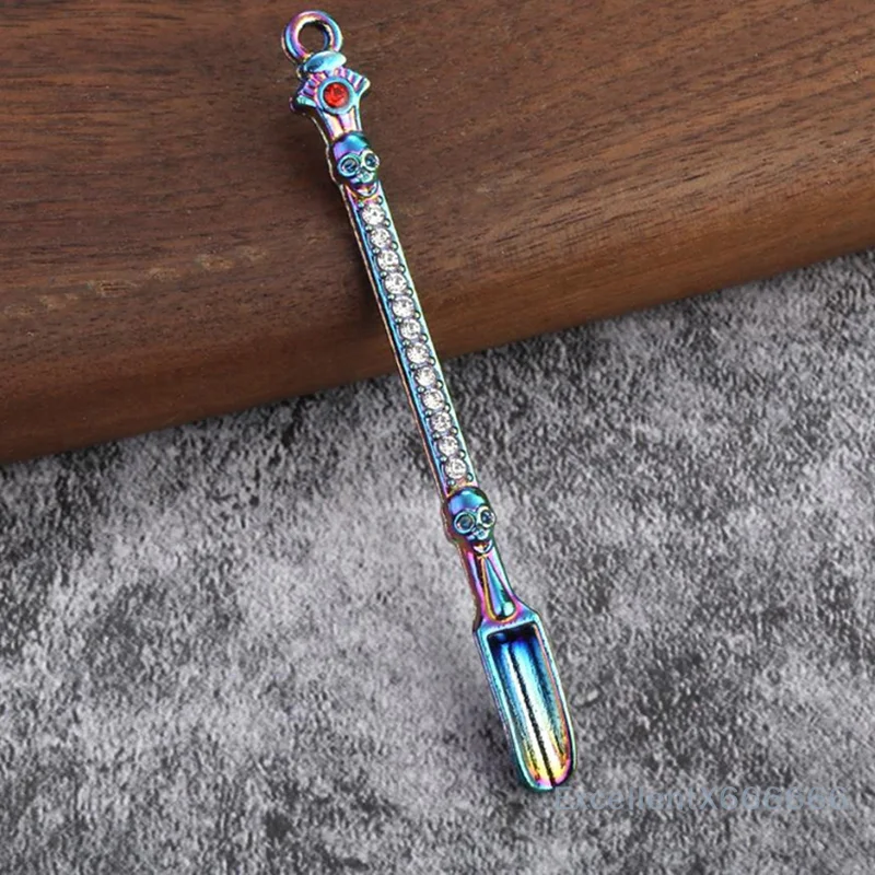 1 قطعة ملعقة صغيرة معدنية مع مجرفة صغيرة لأداة قياس مسحوق الأدوية ملحقات السجائر #5