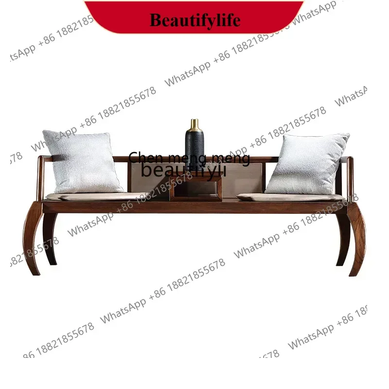 

D178 New Chinese-style all-solid wood Arhat bed Ming and Qing antique ebony winter and summer double sofa couch Y