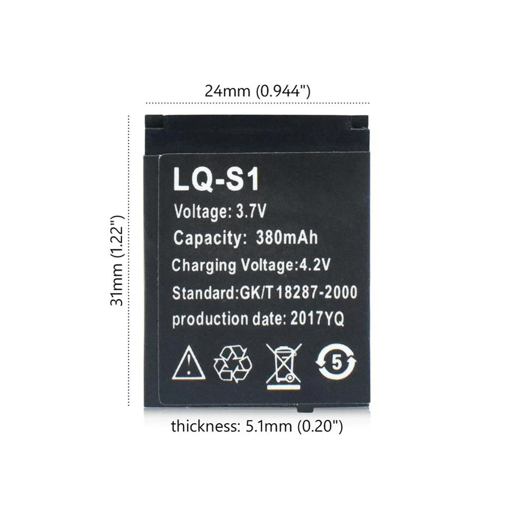 LQ-S1 3,7 V 380 mAh Smart Uhr Batterie DZ09 Batterie Für DJ-09 V8 X6 AB-S1 SCX-M9 FYM-M9 GJD HKS-S1 LQS1 bateria