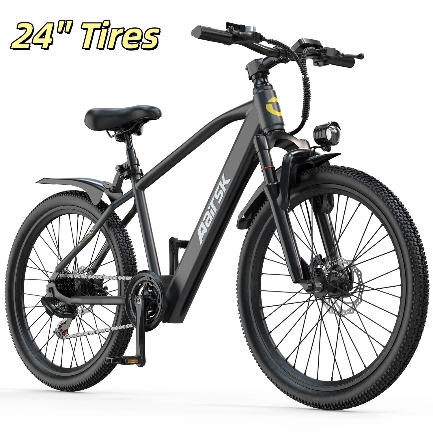 Electric Bike for Adults, 540W Peak Mountain Ebike with 25 MPH, 40 Miles Range, 7 Speed, 36V 10.4Ah Battery Ebike, 24''/26" Electric Bicycle for Commute image 4
