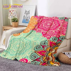 3D Mandala Yoga Flower Bohemia Meditation Nature Soft Flannel Blankets,Throw Blanket Comfortable Blanket for Picnic Beds Bedroom