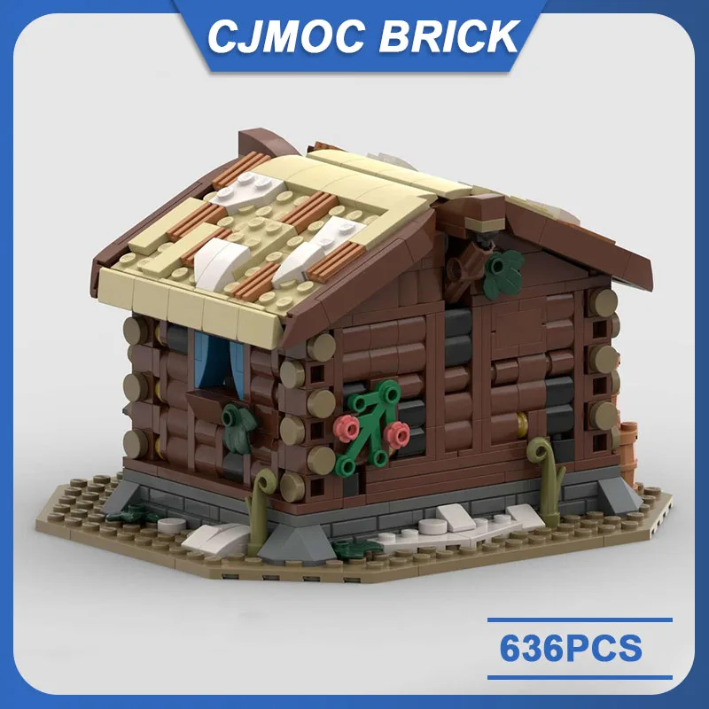 636pcs MOC Building Block Viking Trading Post  Medieval  set Brick Toys Kids Collector Birthday Christmas Gifts