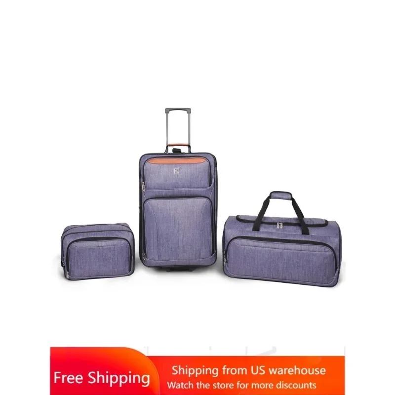 Gray 3pc Travel Luggage Set 24