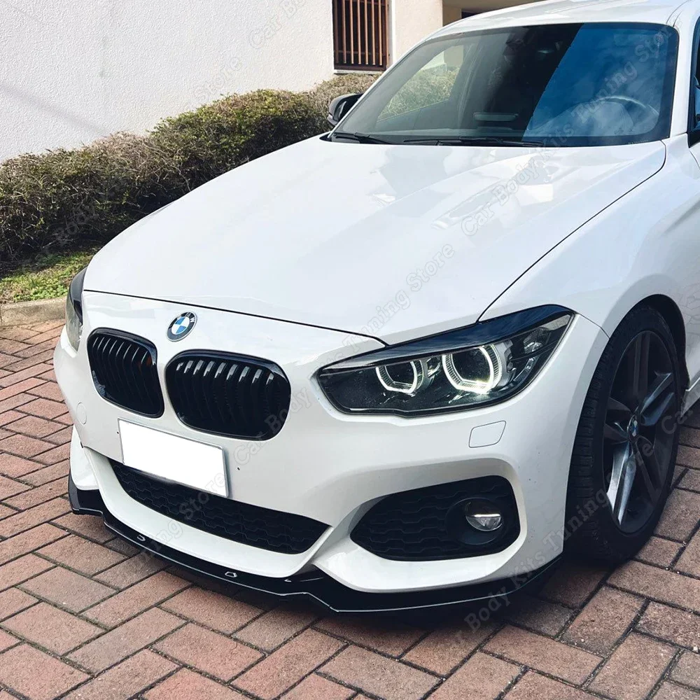 For BMW 1 Series F20 F21 M Sport LCI Front Bumper Lip Splitter Spoiler 120i 118i M135i M140i 2015-2019 Diffuser Custom Body Kit