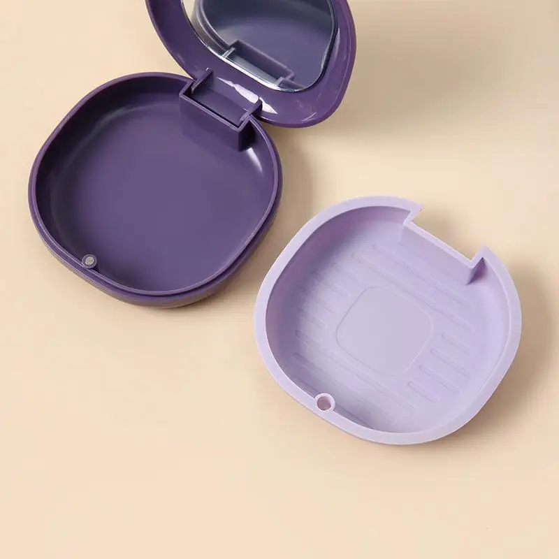 

Retainer Box Magnetic Cover Fake Teeth Denture Storage Case Mouth Guard Aligner Braces Orthodontics Container Oral Hygiene