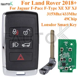 Lonsdor Smart Control Car Key Fit For Jaguar F-Pace F-Type XE XF XJ For Land Rover LR2 LR4 315MHz/433MHz Support K518 2018-2021