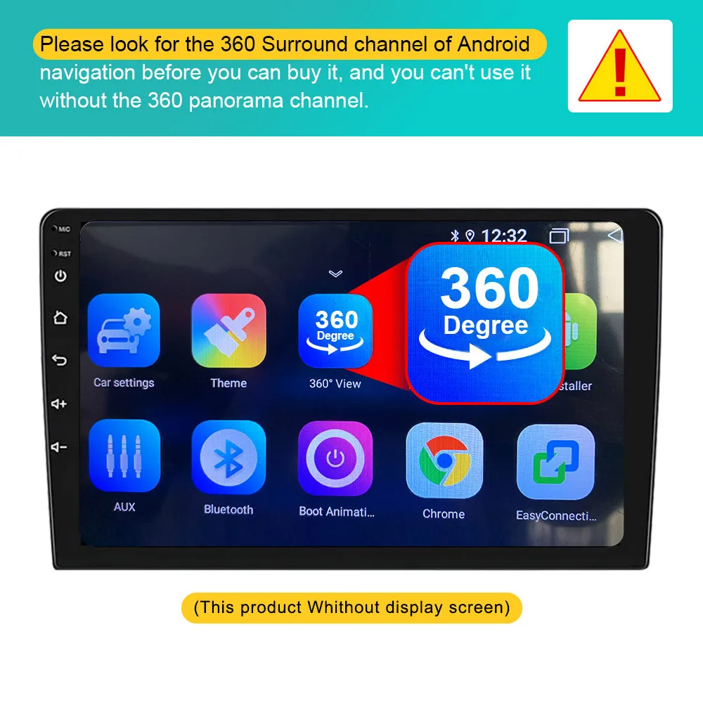 8K AHD 1080P 720P 3D 360 Deg Surround View Right+Left+Front+Rear View Reverse Camera For Android Navigation Reverse Night Vision