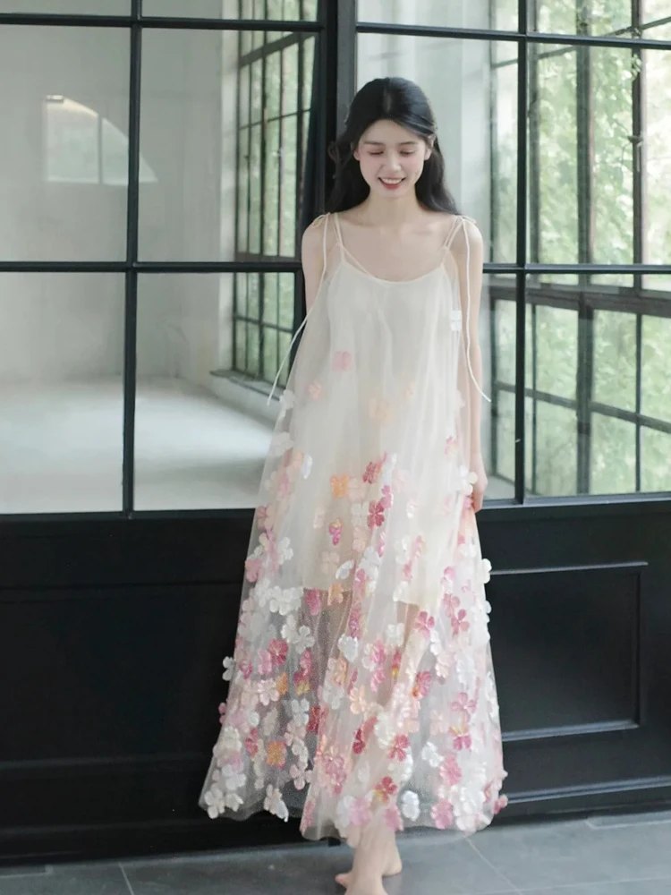 

Свадебный халат с цветочным узором, белый, с 3D цветами, уникальный, длинный, для невесты, для утреннего выхода, для помолвки