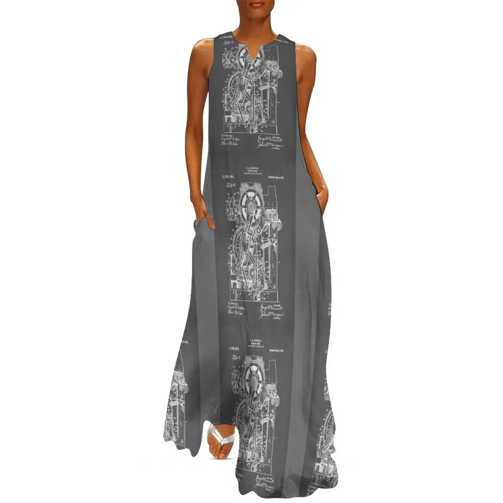 

Printing Press Long Dress summer dress woman 2025 trendy Women's summer suit dress women summer 2025 Women's evening