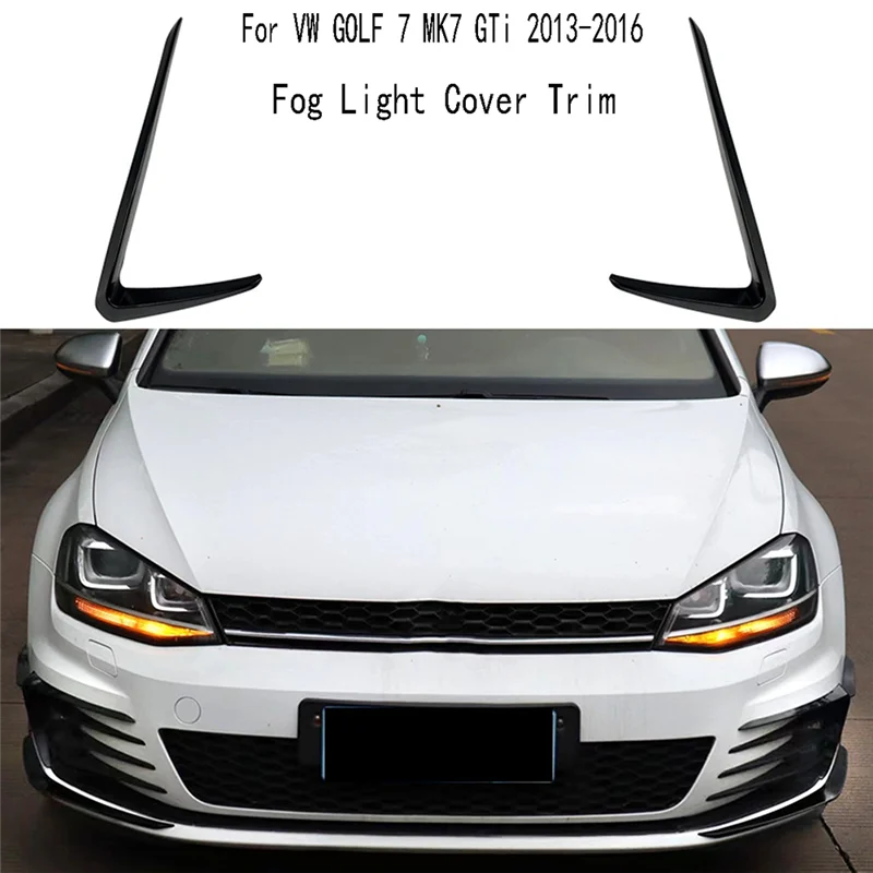 Stablize Front Bumper Splitter For VW GOLF 7 MK7 Gti 2013-2016 Fog Light Cover Air Vent Trim Flap Canards Body Kit Replacement P