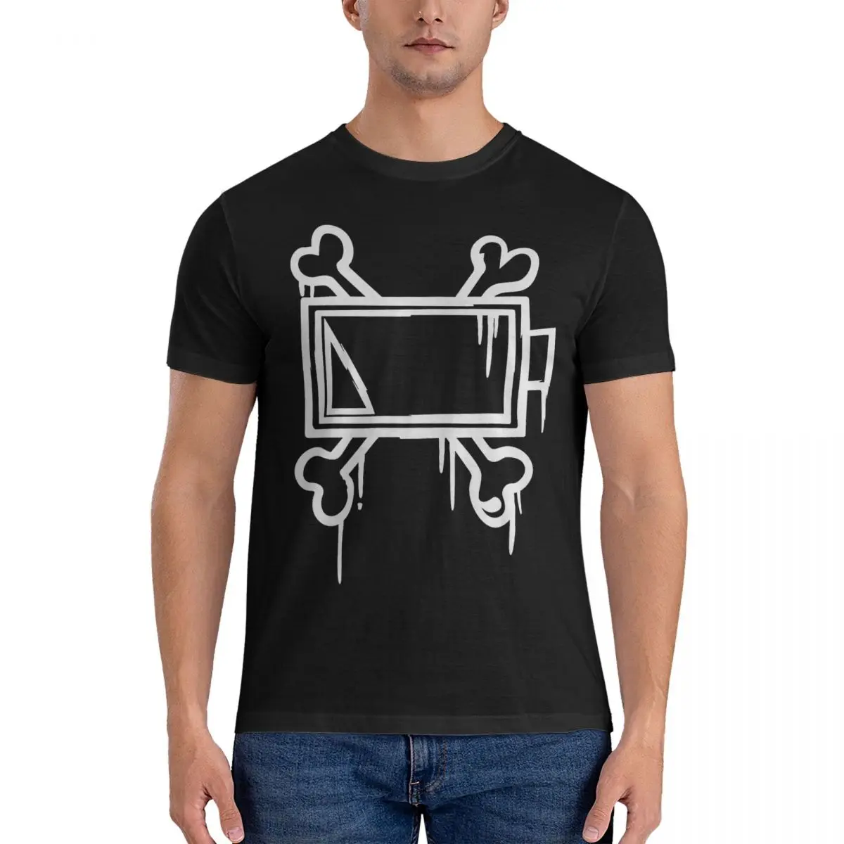 Camiseta de pareja Uzi Doorman Bone Batttery Murder Drones, camisetas con estampado de cómic, camisetas divertidas de algodón, Tops de talla grande 5XL