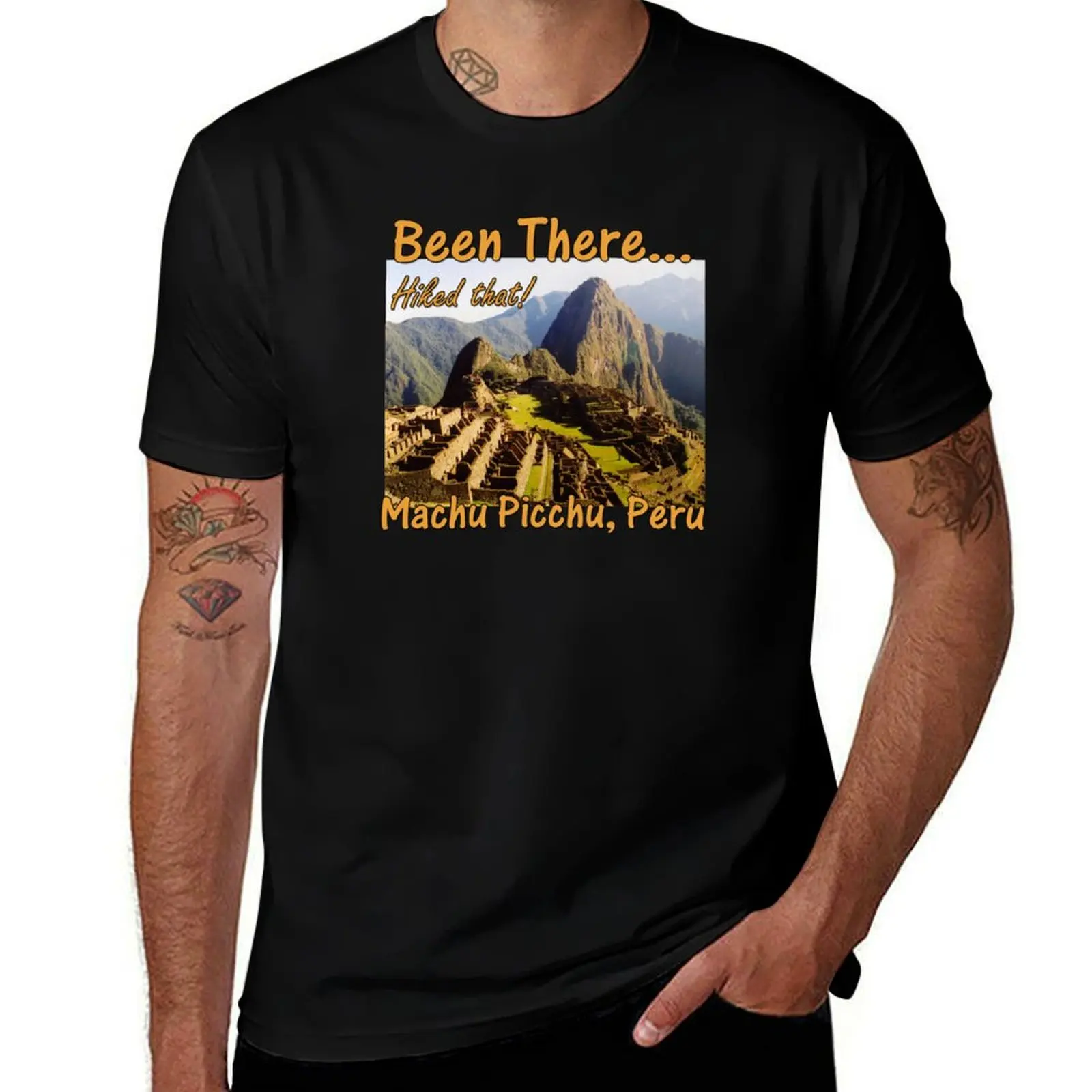 Peru Machu Picchu Inca Trail Hike T-Shirt High Elasticity Sports Tee Shirt