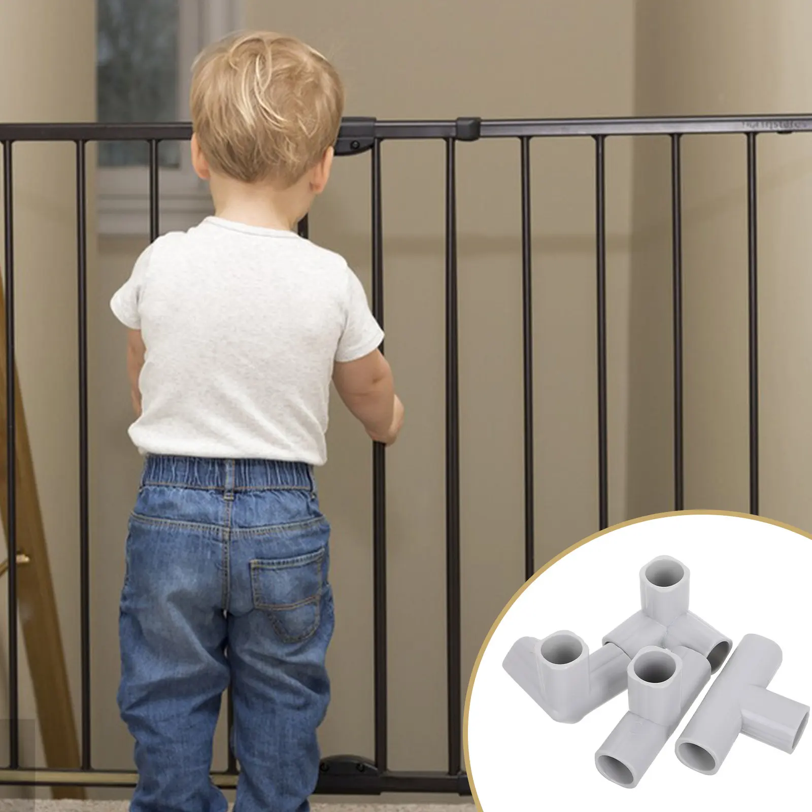 Lot de 4 connecteurs à 3 points pour parc de jeu bébé, composants de remplacement pour clôture de parc de jeu