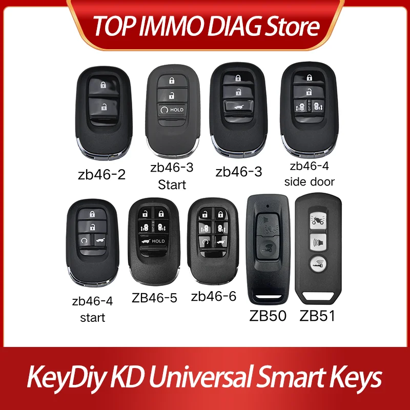 

10PCS KeyDiy Universal smart key zb46-2 zb46-3 Start zb46-3 zb46-4 side door zb46-4 start ZB46-5 zb46-6 ZB50 ZB51 KD900/MINI/X2