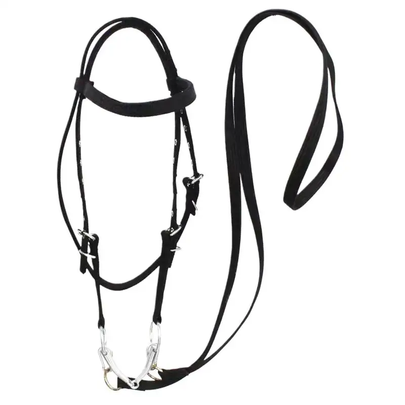 Halter de caballo y cuerda de plomo con 3 hebillas ajustables, coleteros chapados engrosados para entrenamiento, coleteros de entrenamiento chapados en espesor