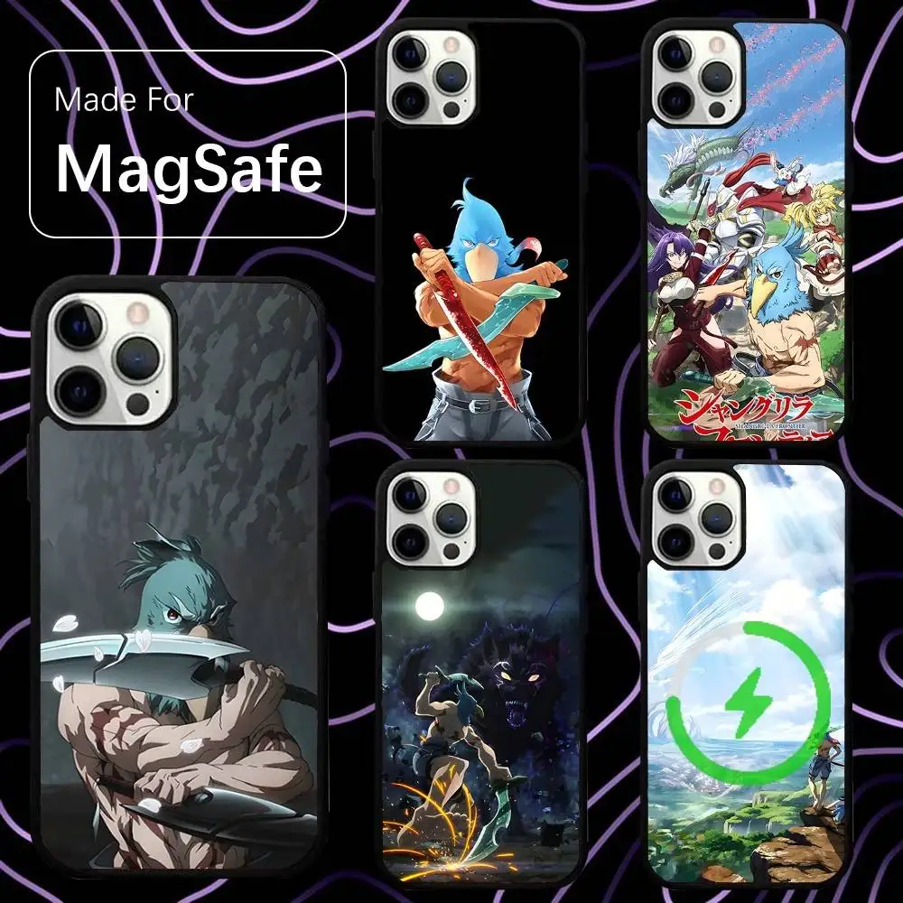 

Чехол для телефона Shangri La Frontier с аниме для iPhone 16,15,14,13,12,11, Pro, Max, Plus, Mini, SE, новая магнитная беспроводная зарядка Magsafe