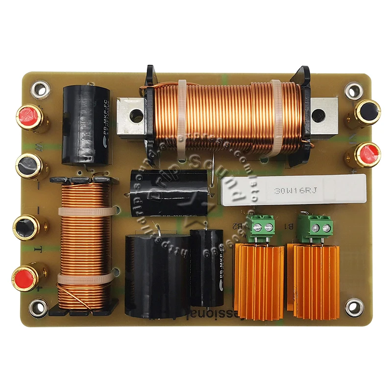 1x 800W 2 Way 2 Unit Treble Bass Hi-Fi Audio Speaker Frequency Divider High-Low Crossover Filters