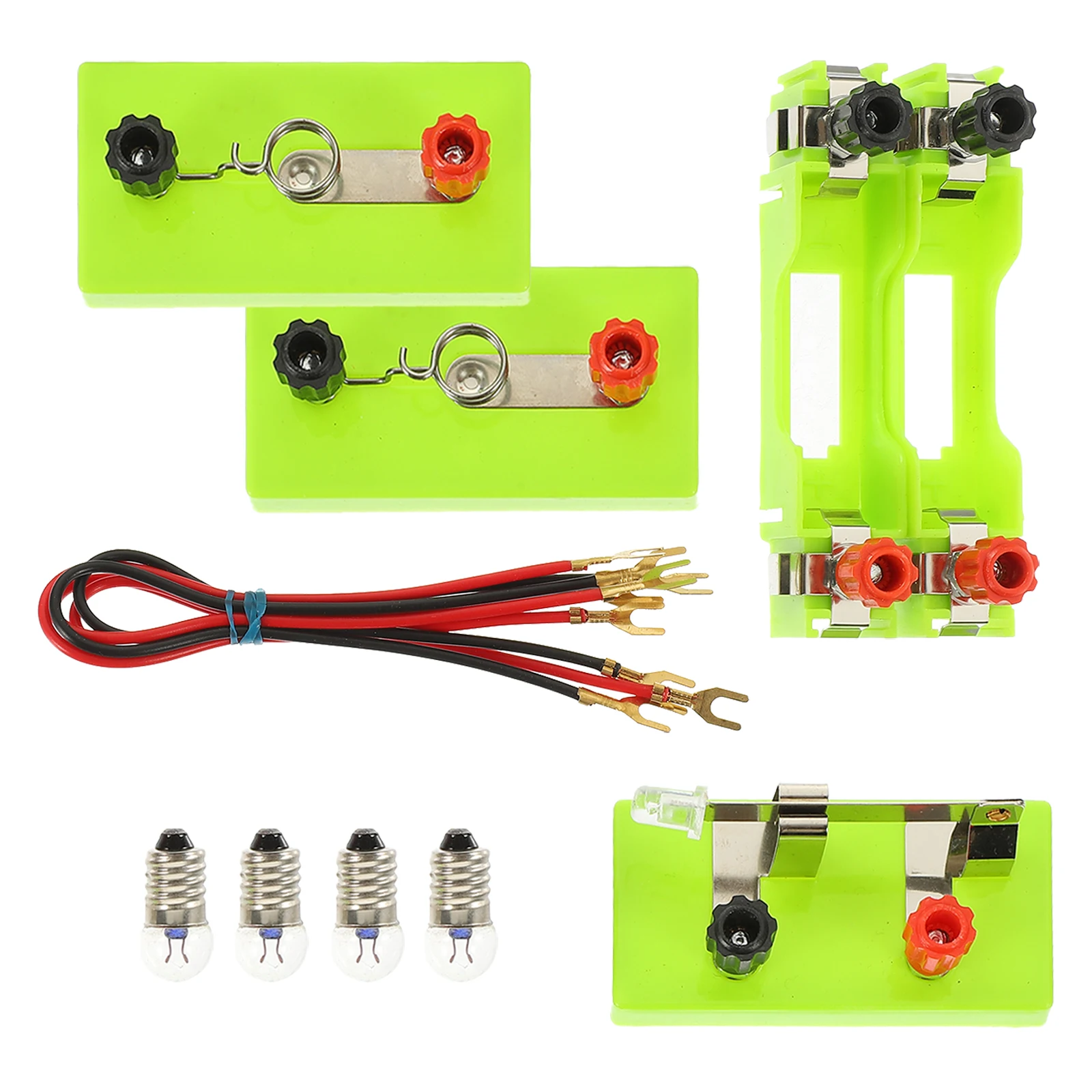 Caixa de experimento de circuito elétrico, kit de plástico para laboratório de escola primária, circuitos elétricos para crianças